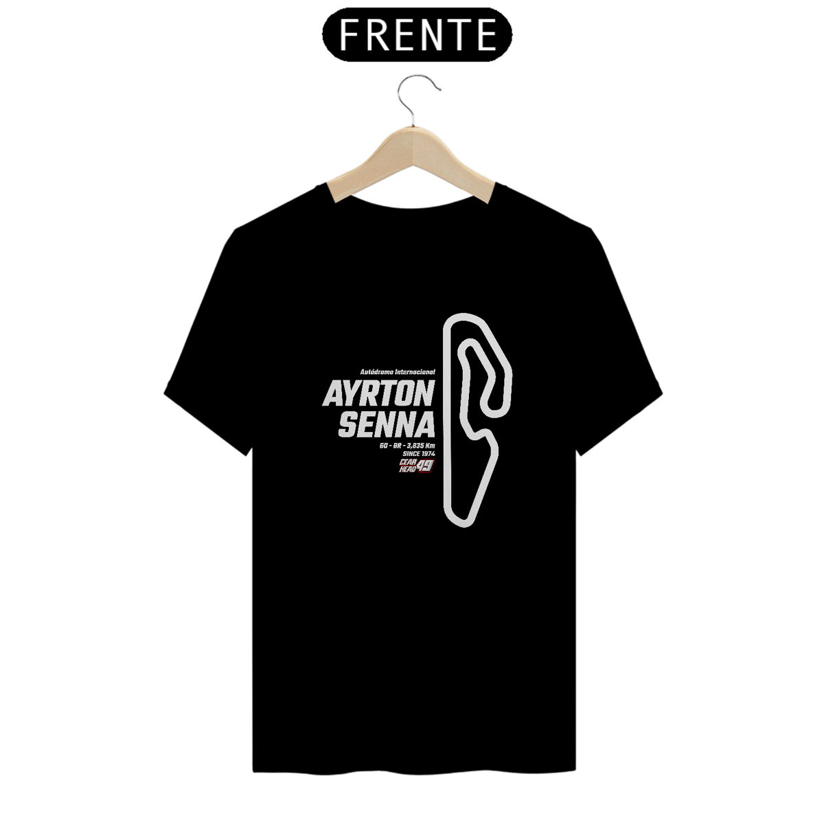 Nome do produto: Camiseta Pistas - Ayton Senna - Estampa Branca