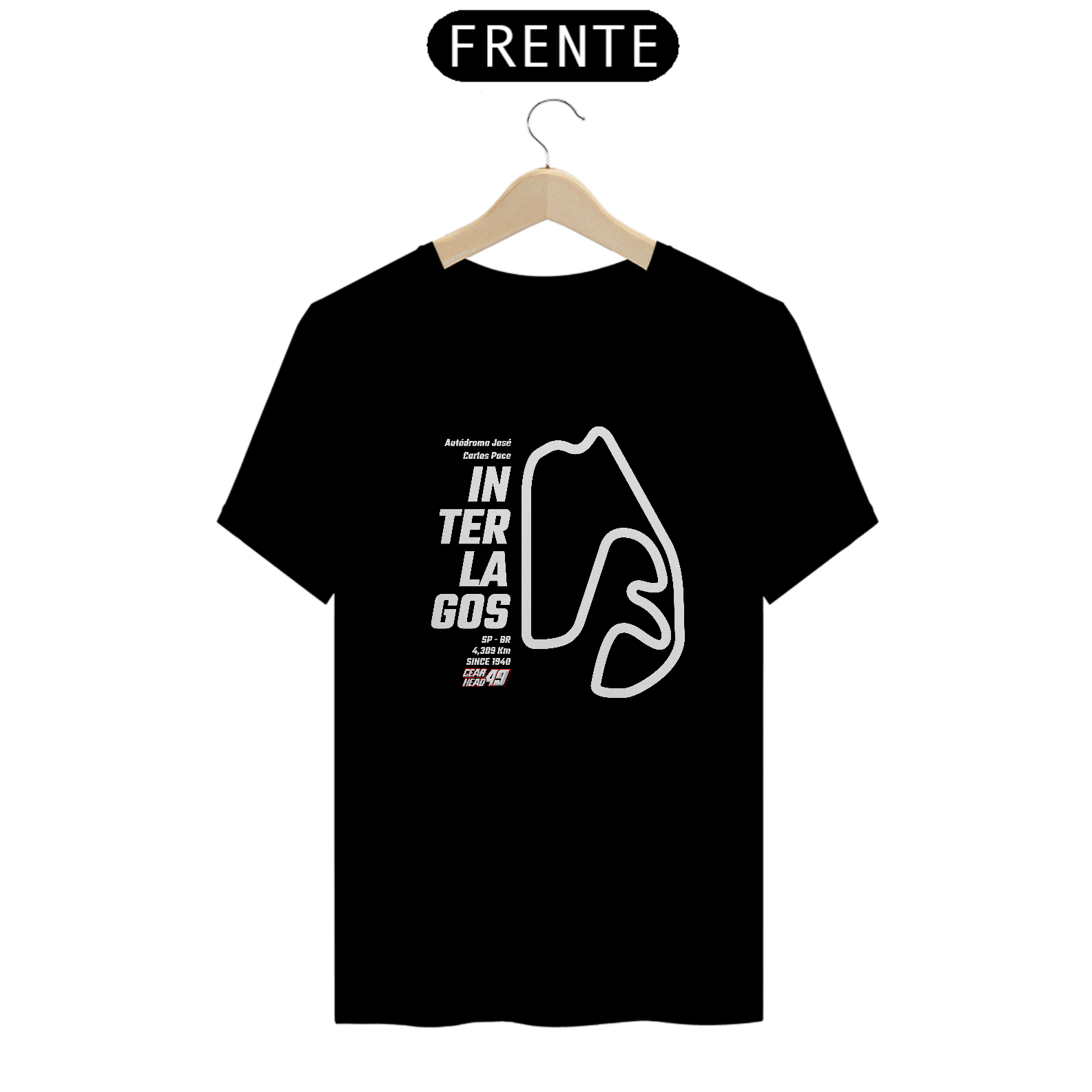 Camiseta Pistas - Interlagos - Estampa Branca
