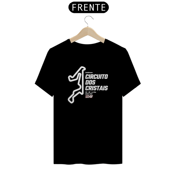 Camiseta Pistas - Circuito dos Cristais - Estampa Branca