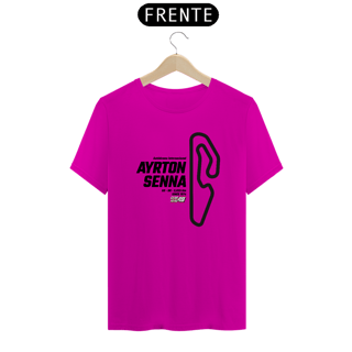 Nome do produto Camiseta Pistas - Ayrton Senna - Estampa Preto