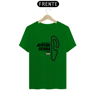 Nome do produto Camiseta Pistas - Ayrton Senna - Estampa Preto