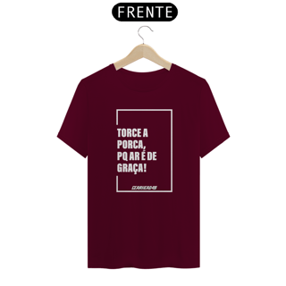 Nome do produto Camiseta Torce a Porca - Estampa Branca