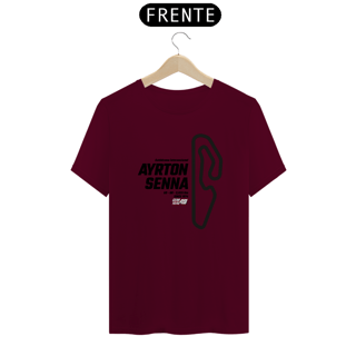 Nome do produto Camiseta Pistas - Ayrton Senna - Estampa Preto