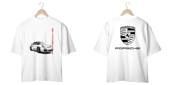 camiseta porssche - oversized