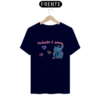 Nome do produto Camiseta Inclusão é amor Stitch