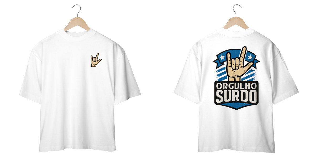 Nome do produto: Camiseta oversized Orgulho Surdo