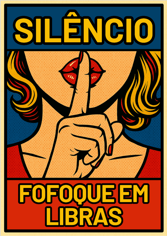 Poster Silêncio - Fofoque Em Libras