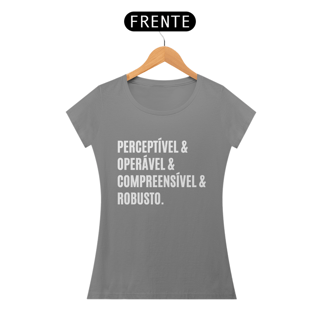 Nome do produto Camiseta feminina Princípios da WCAG