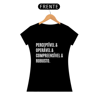 Camiseta feminina Princípios da WCAG