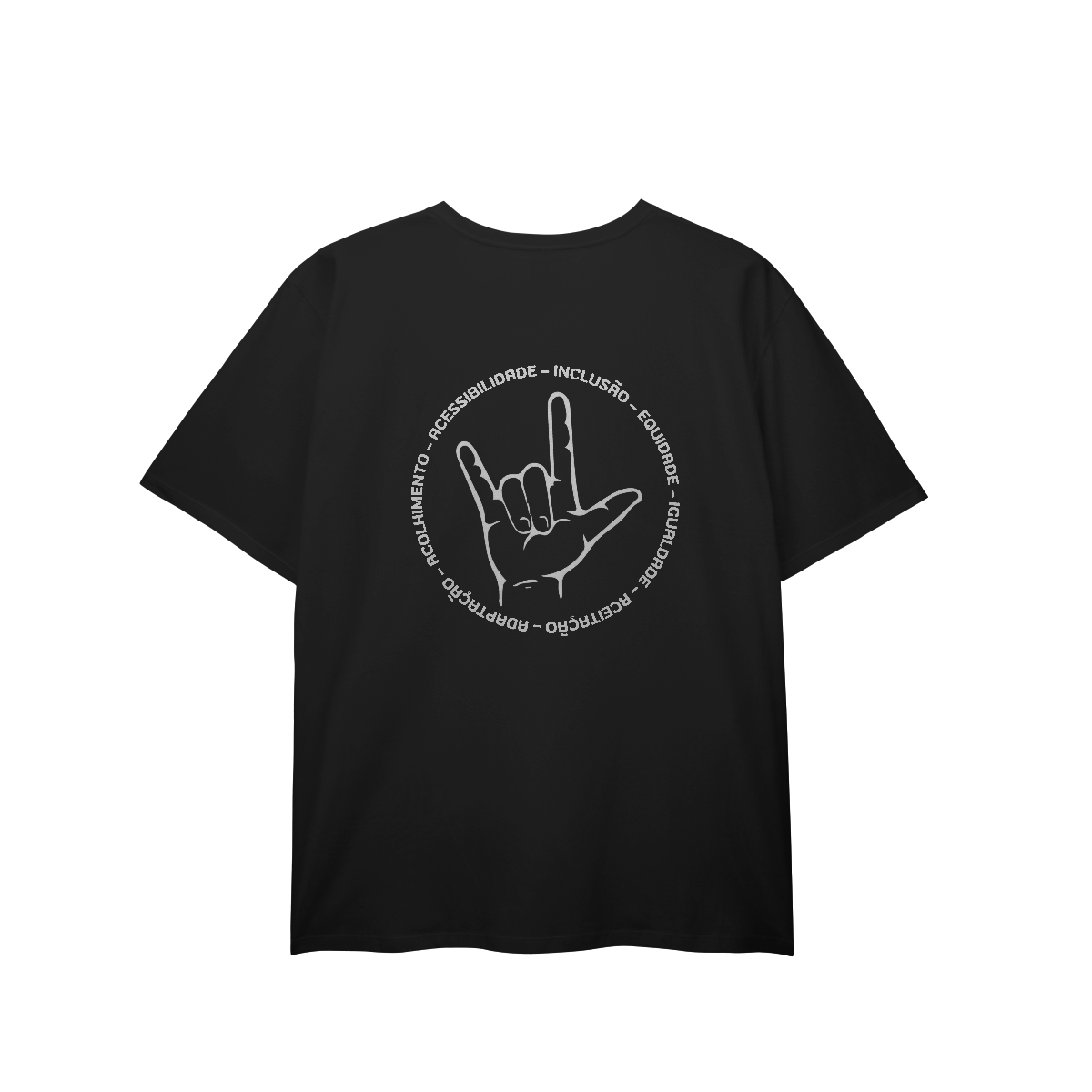 Nome do produto: Camiseta Plus Size Sinal de Respeito