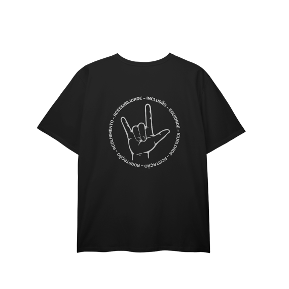 Camiseta Plus Size Sinal de Respeito
