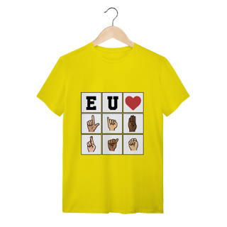 Nome do produto Eu ❤️ Libras - Camiseta Conforto