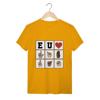 Nome do produto Eu ❤️ Libras - Camiseta Conforto