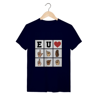 Nome do produto Eu ❤️ Libras - Camiseta Conforto