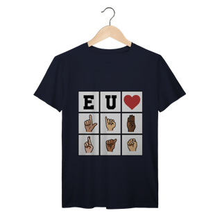 Nome do produto Eu ❤️ Libras - Camiseta Premium