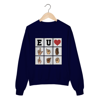 Nome do produto Eu ❤️ Libras - Moletom Premium