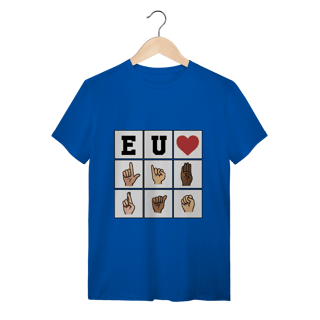 Nome do produto Eu ❤️ Libras - Camiseta Conforto