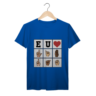Nome do produto Eu ❤️ Libras - Camiseta Premium