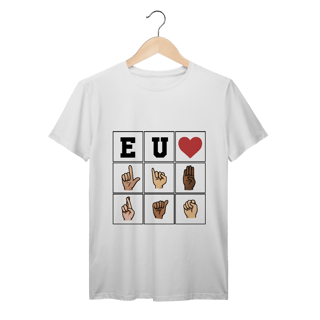 Nome do produto Eu ❤️ Libras - Camiseta Premium