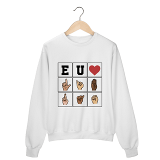 Nome do produto Eu ❤️ Libras - Moletom Premium