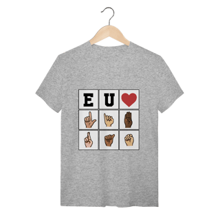 Nome do produto Eu ❤️ Libras - Camiseta Conforto