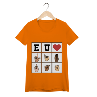 Nome do produto Eu ❤️ Libras - Baby Look Conforto