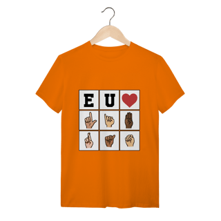 Nome do produto Eu ❤️ Libras - Camiseta Conforto