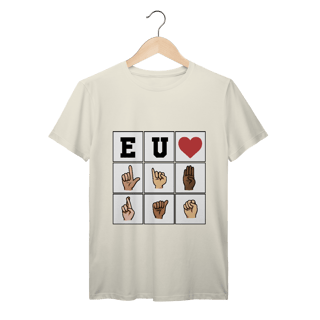 Nome do produto Eu ❤️ Libras - Camiseta Premium