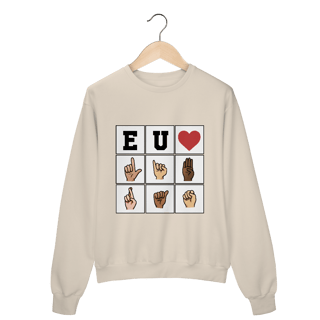 Nome do produto Eu ❤️ Libras - Moletom Premium