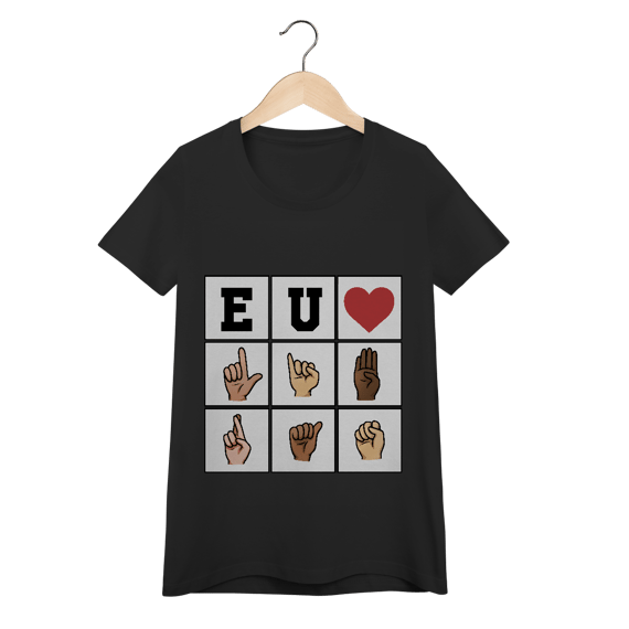 Eu ❤️ Libras - Baby Look Conforto