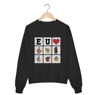 Nome do produto Eu ❤️ Libras - Moletom Premium