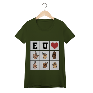 Nome do produto Eu ❤️ Libras - Baby Look Conforto