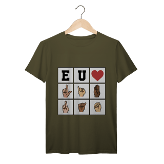 Nome do produto Eu ❤️ Libras - Camiseta Premium