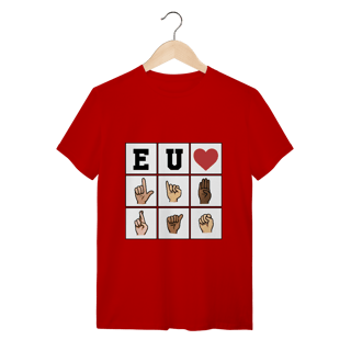 Nome do produto Eu ❤️ Libras - Camiseta Conforto