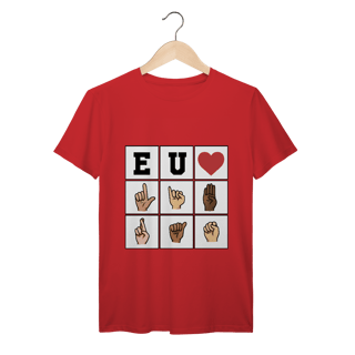 Nome do produto Eu ❤️ Libras - Camiseta Premium
