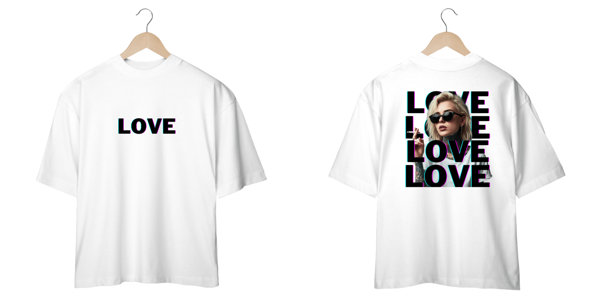 Nome do produto: Camiseta Overside Love
