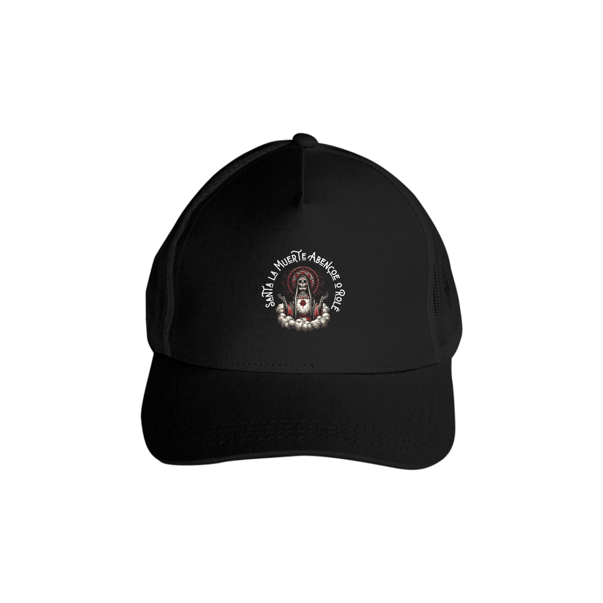 Nome do produto: Boné Tela Modelo Santa La Muerte