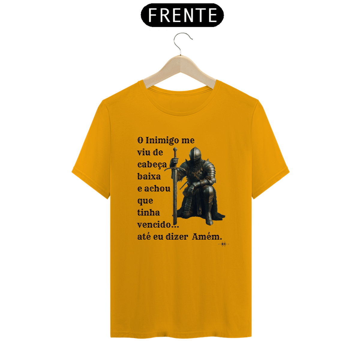 Nome do produto: Camiseta Fé e Coragem