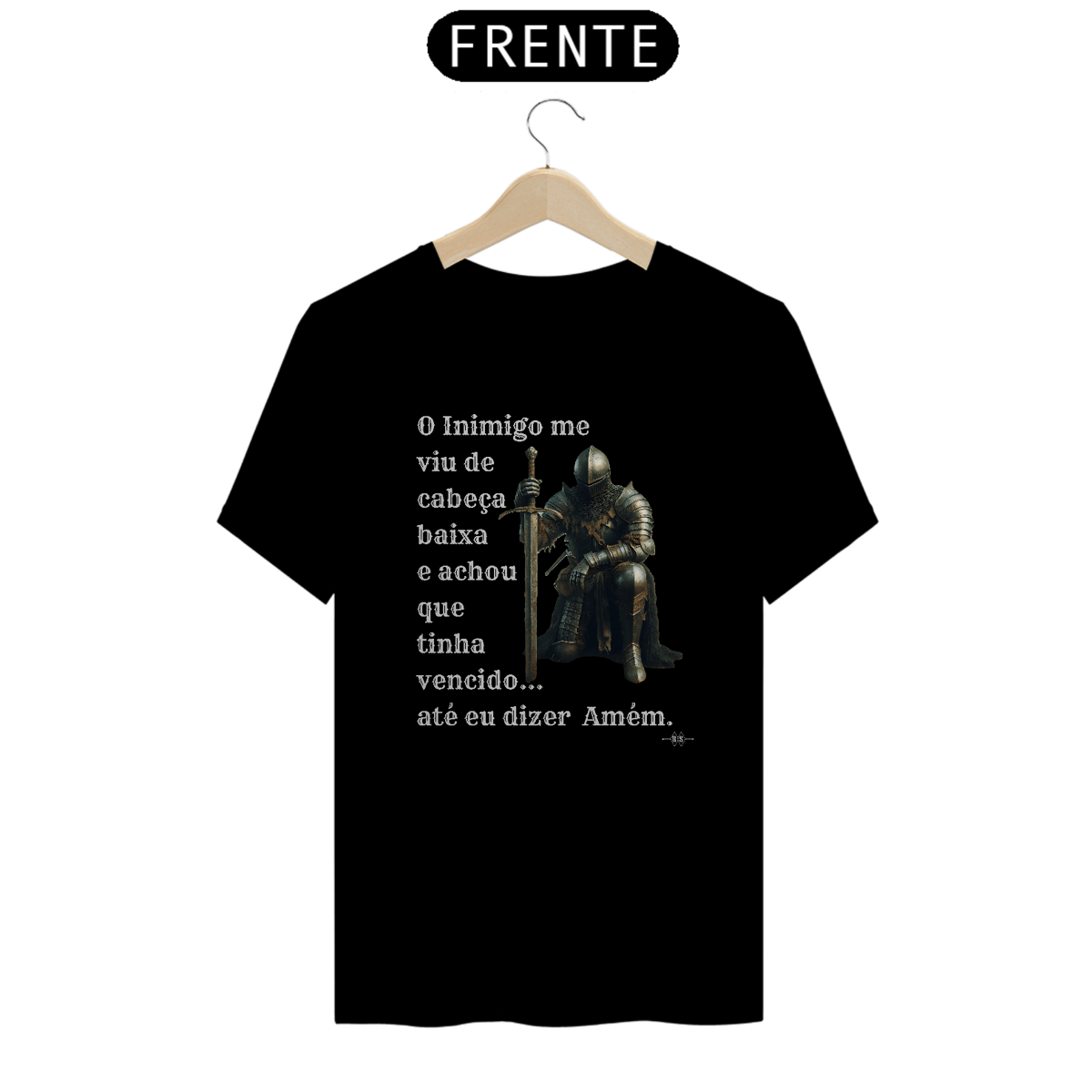 Nome do produto: Camiseta Fé e Coragem