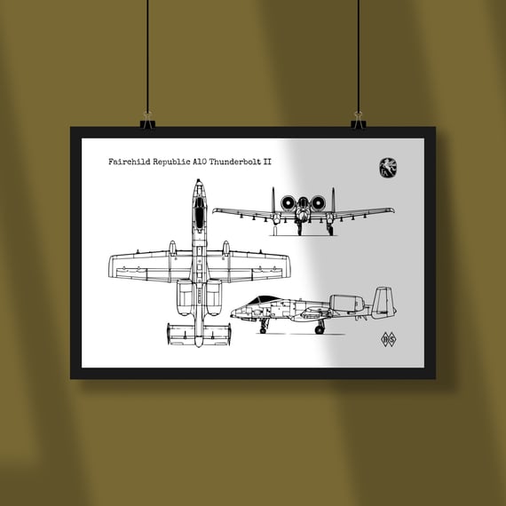 Poster Fairchild Republic A10 Thunderbolt II -  Canhão voador