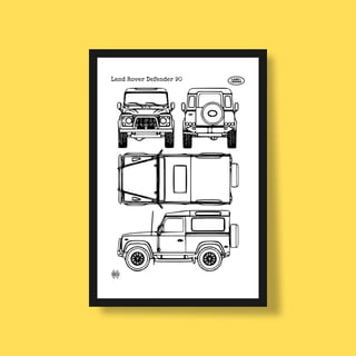 Nome do produtoPoster Land Rover Defender 90 - O Ícone Off-Road