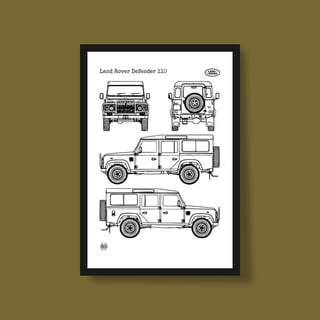 Nome do produtoPoster Land Rover Defender 110 - A Lenda Ampliada