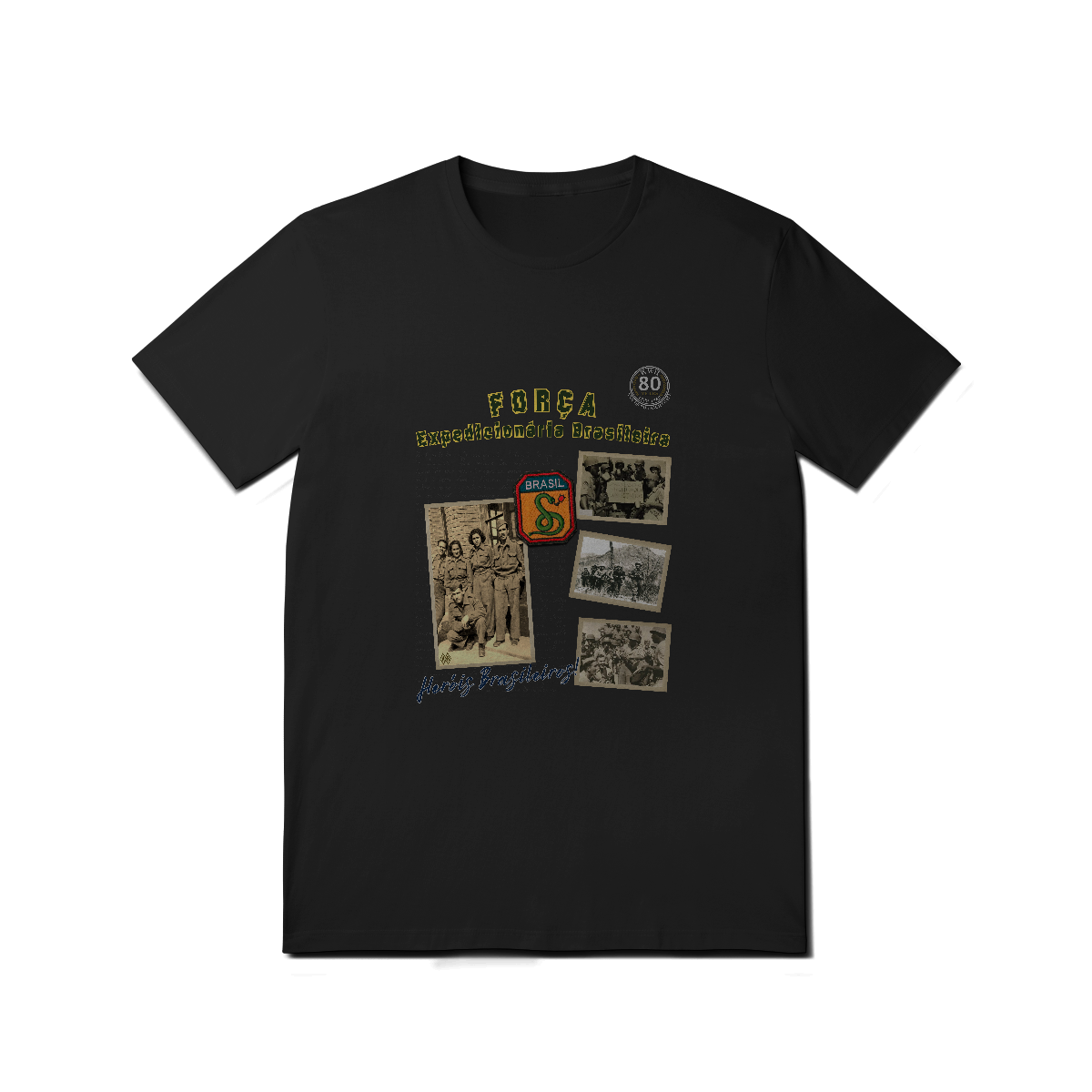 Nome do produto: Camiseta FEB Heróis Brasileiros