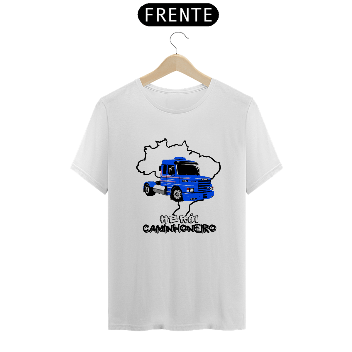 Nome do produto: Camiseta Herói Caminhoneiro Scania 113