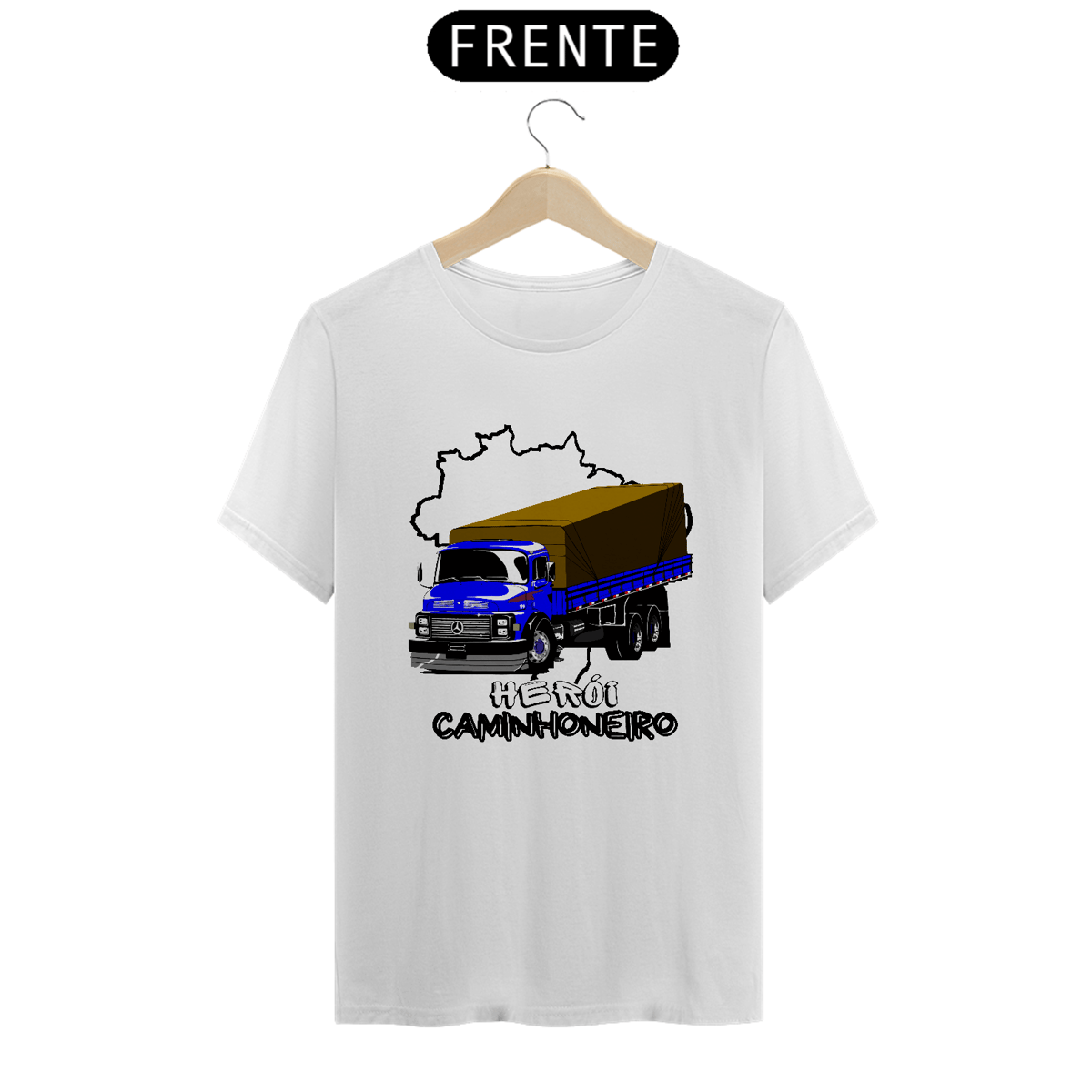 Nome do produto: Camiseta Herói Caminhoneiro MB 1518