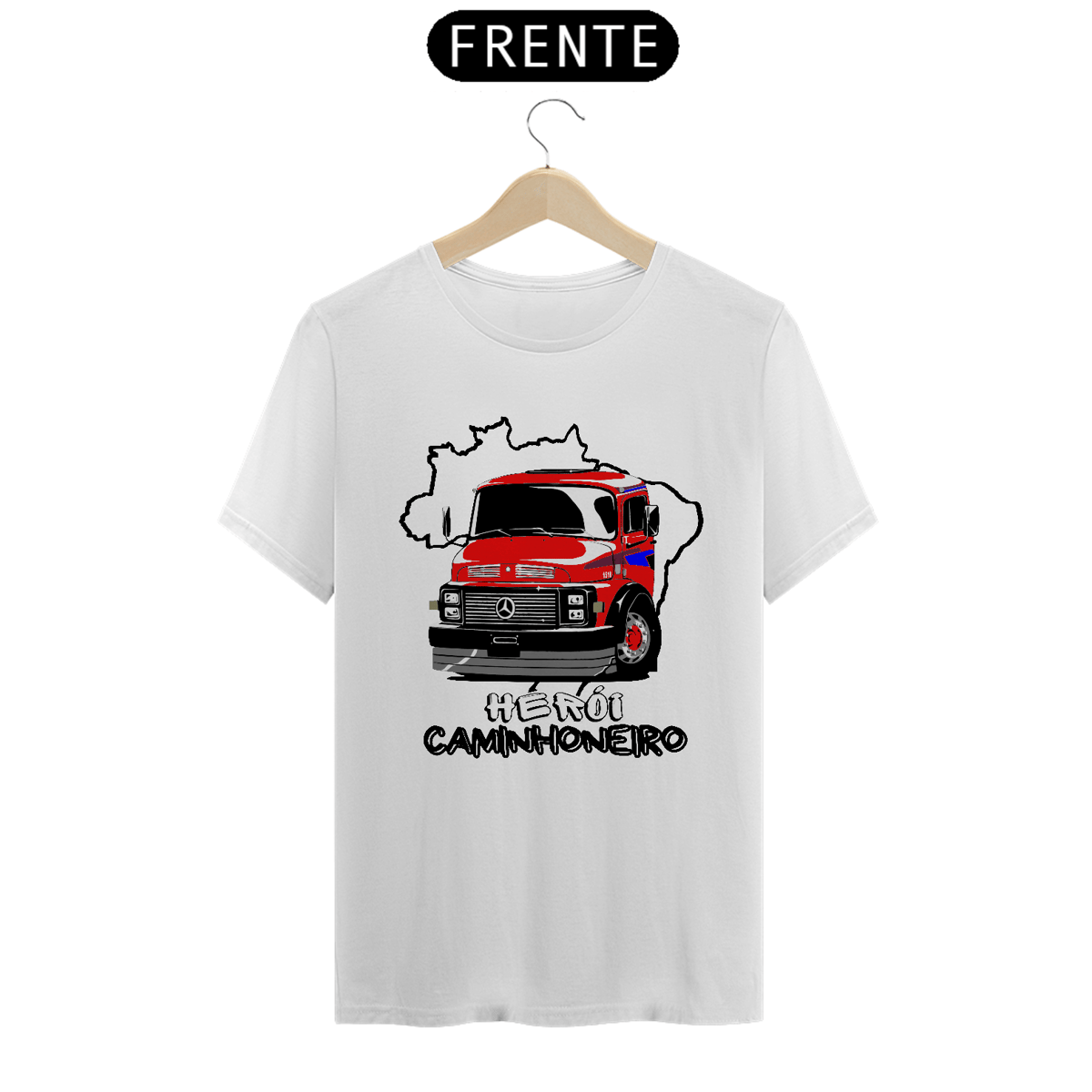 Nome do produto: Camiseta Herói Caminhoneiro MB 1518
