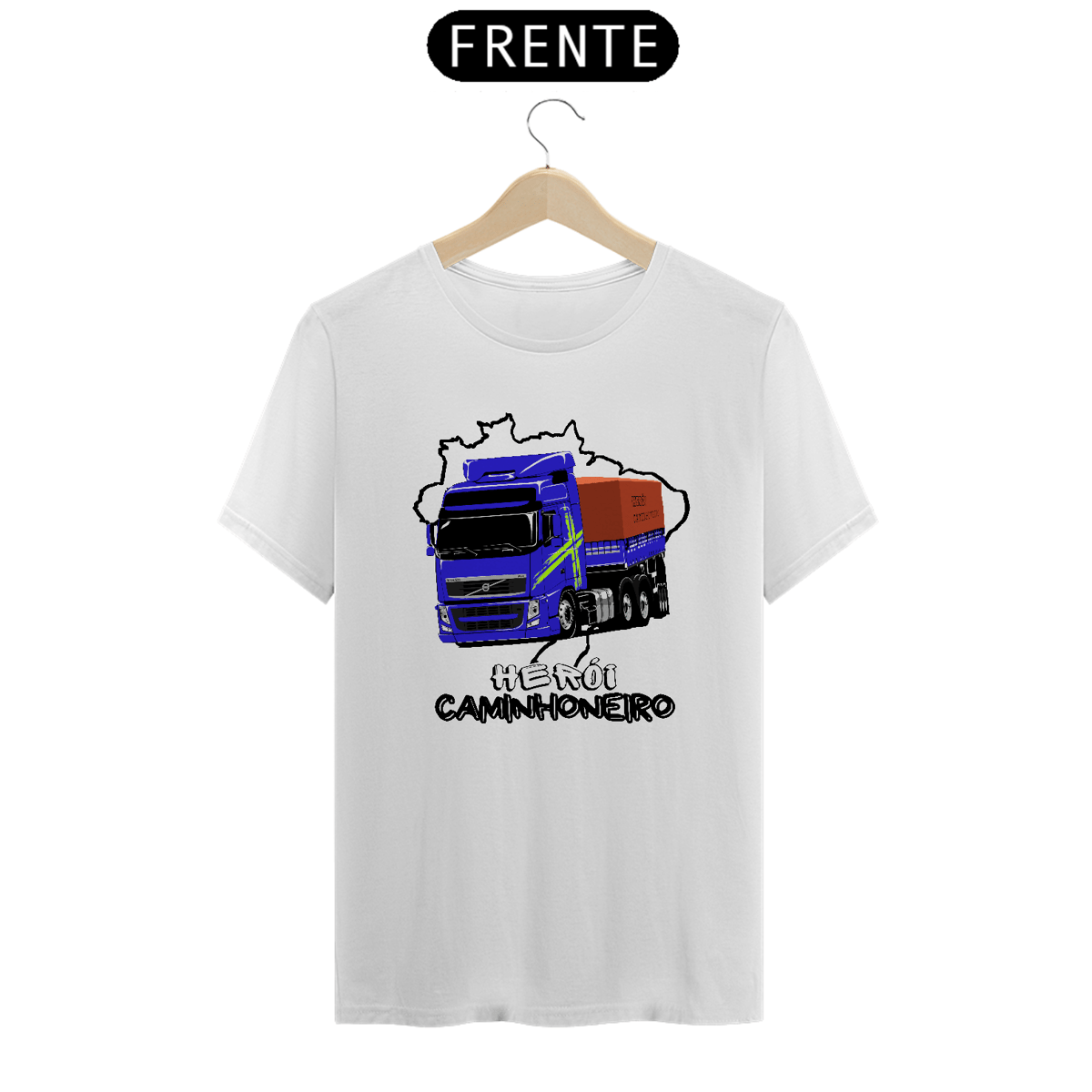 Nome do produto: Camiseta Herói Caminhoneiro Volvo FH 12