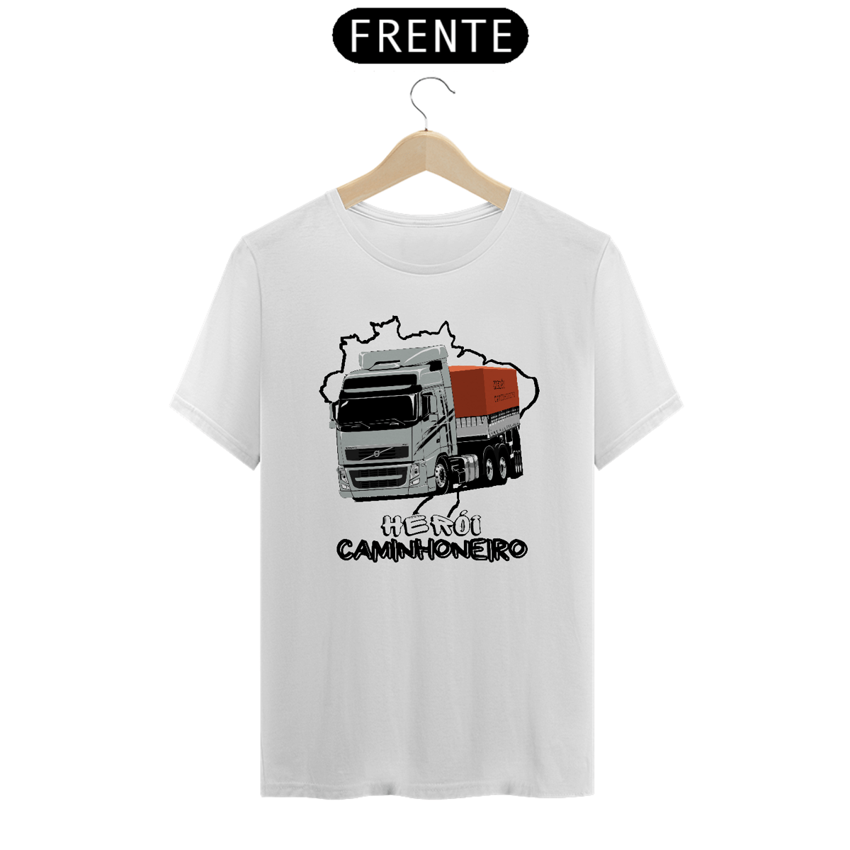 Nome do produto: Camiseta Herói Caminhoneiro Volvo FH 12