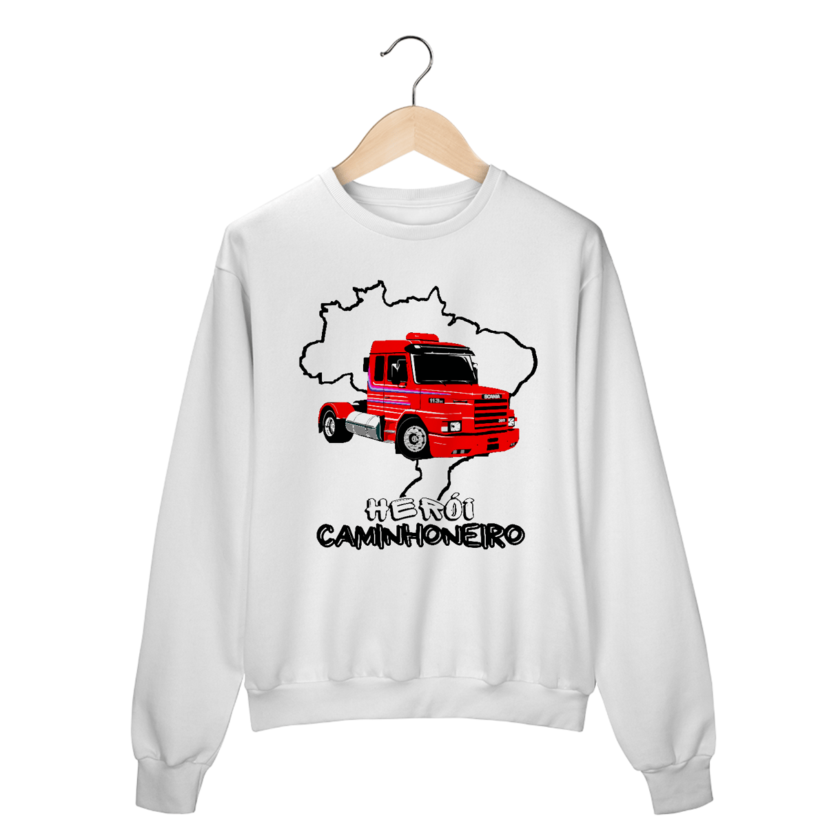 Nome do produto: Moletom Herói Caminhoneiro Scania 113