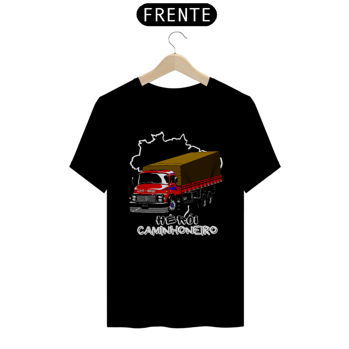 Nome do produto: Camiseta Herói Caminhoneiro MB 1518